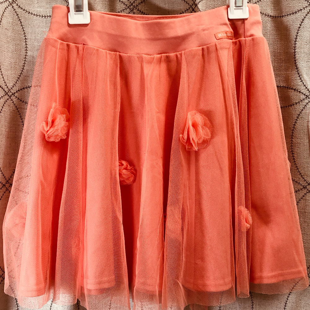 American Girl Skirt Tulle Peach Size 14